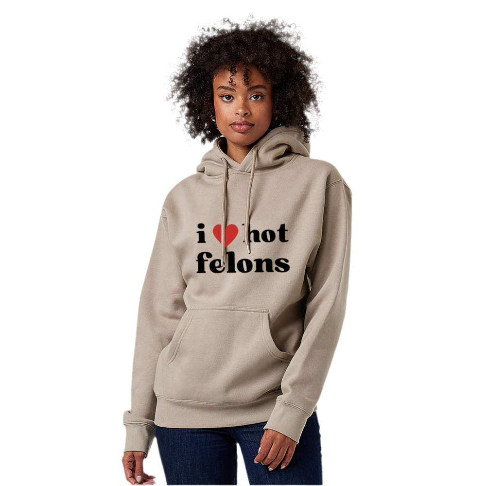I Love Hot Felons Hoodie